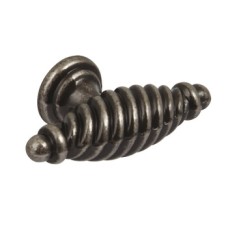 Knob Zinc Alloy 65 x 22 mm Twister Antique pewter
