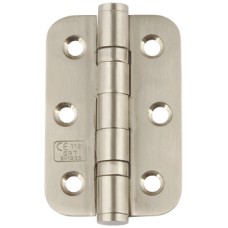 Butt Hinge Ball Bearing 76 x 51 mm Grade 201 Stainless Steel Radiused corners polished