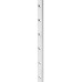 Shelf Support Strip for Knocking into 11 x 5 mm Groove Aluminium 25 mm intervals dimensions 13 x 5 mm Length 3500 mm silver coloured anodised