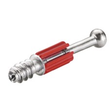 Connecting Bolt for Ø 5 mm Hole with Harpoon-Type Thread Minifix S200 With bolt head Ø 6.5 mm Drilling distance B: 24 mm bright