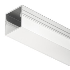 Aluminium Profiles for LED Flexible Strip Lights Loox 2192 To suit Loox LED flexible strip lights Rectangular with milky cover length 2500 mm