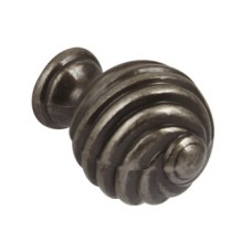 Knob Zinc Alloy Ø 30 mm Twister Antique pewter