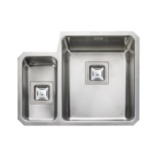 Sink 1.5 Bowl Rangemaster Atlantic Quad QUB3416 Stainless steel sink undermount Half bowl on left