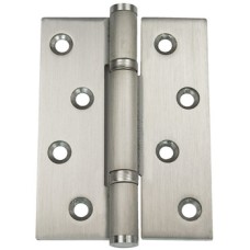 Butt Hinge Shrouded Bearing 3 Knuckle Fixed Pin Stainless Steel Phoenix Staggered hole pattern Square corners satin