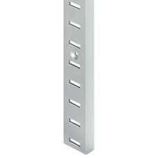 Shelf Support Strip Screw Fixing Aluminium 20 x 8 mm Intervals 14 mm 14 mm intervals dimensions 20 x 8 mm Length 3500 mm silver coloured anodized