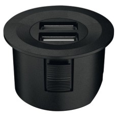 USB Charging Station 12 V Modular Loox and Loox5 For 12 V system Round Ø 40 mm matt black