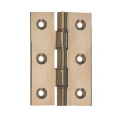 Butt Hinge DPBW 76 x 51 mm Ø 8 Knuckle Extruded Brass For Foldaside 240 systems Polished