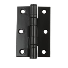 Butt Hinge Ball Bearing 76 x 50 mm Steel Black