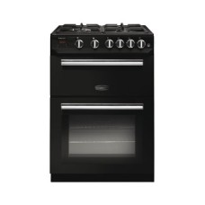 Range Cooker Natural Gas 600 mm Rangemaster Professional Plus 60 PROPL60NGFBL/C - Black finish chrome trim