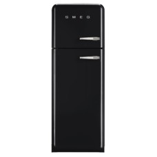 Fridge-Freezer Freestanding Total Capacity 298 Litres Smeg 50’s Style FAB30LBL5UK - Black left hand hinge