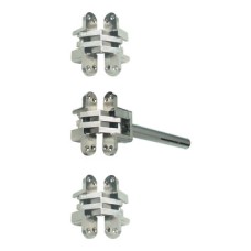 Concealed Door Closer Kit Zinc Alloy with Plated Steel Links Soss For interior doors Bright nickel plated