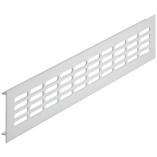Ventilation Grille for Recess Mounting Height 130 mm With 40 x 7.5 mm Oval Slots Arranged in Parallel Ventilation area 142 cm2 length 300 mm flange length 278 mm recessed height 114 mm flange depth 15 mm silver F1