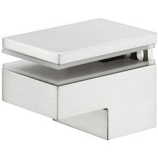 Shelf Support Screw Fixing for Glass or Wooden Shelves and for 6-25 mm Thickness White aluminium RAL 9006