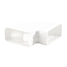Ducting Tube Horizontal Bend White Plastic System 125/150 System 125 height x width 82 x 174 mm