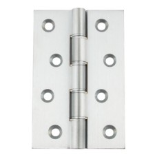 Butt Hinge DPBW Brass 102 x 67 mm Satin chrome