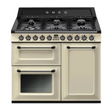 Cooker Dual Fuel Traditional Three Cavity Gas Hob 1000 mm Smeg Victoria TR103P - Cream