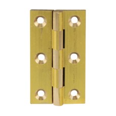 Broad Style Hinge 51 x 29 mm Brass With brass pin Aged brass