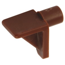 Shelf Support Plug in for Ø 6 mm Hole with Grooved Plug Brown