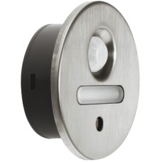 LED Sensor Light 12 V Ø 54 mm for Recess Mounting Loox LED 2028 With twilight sensor Matt stainless steel finish