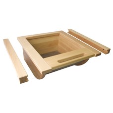 Pull Out Storage Basket Wood with Stainless Steel Base for Vegetables For cabinet width 500 mm basket width 410 oak