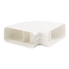 Ducting Tube Horizontal Bend White Plastic System 125/150 System 150 height x width 94 x 227 mm