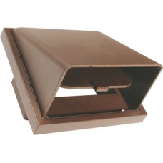 Wall Vent with Rectangular Spigot Cowled System 100 With non-return flap and wind cowl System 4a brown