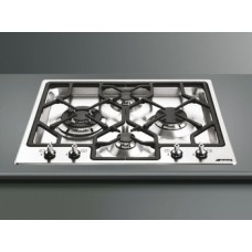 Hob Gas Ultra Low Profile with Additional Set of Linea Controls 620 mm Smeg Classic PGF64-4 - Stainless steel