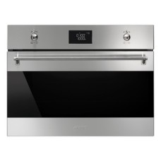 Combination Microwave Oven Compact 600 mm Smeg Classic SF4390MCX - Stainless steel and dark glass