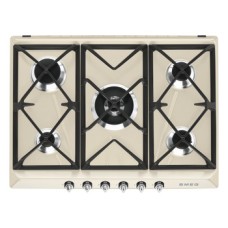 Hob Gas 5 Burners 690 mm Smeg Victoria SR975PGH - Cream