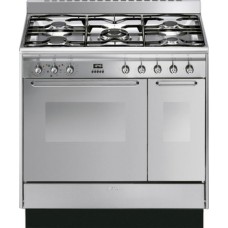 Cooker Gas with Double Oven 900 mm Smeg CC92MX9 - Stainless steel
