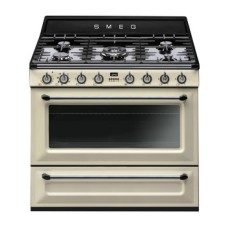 Cooker Dual Fuel Traditional Single Cavity Gas Hob 900 mm Smeg Victoria TR90P1 - Cream