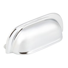 Cup Pull Handle Brass Length 77-204 mm Mulberry Polished chrome fixing centres 96 mm