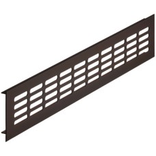 Ventilation Grille for Recess Mounting Height 60 mm Flange Depth 15 mm With 40 x 7.5 mm Oval Slots Arranged in Parallel Ventilation area 45 cm2 length 250 mm flange length 228 mm recessed height 46 mm bronze F5