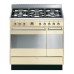 Cooker Two Cavity Multifunctional with Gas Hob 900mm Smeg Concert SUK92MX9-1 - Stainless steel