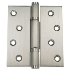 Butt Hinge Shrouded Bearing 3 Knuckle Fixed Pin Stainless Steel Staggered hole pattern Length x width: 102 x 89 mm square corners satin