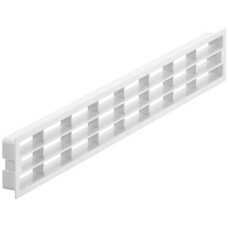 Ventilation Grille Plastic with Fixing Clips and with Louvres Over 200 cm² ventilation area White finish length 400 mm