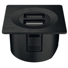 USB Charging Station 12 V Modular Loox and Loox5 For 12 V system Square 40 x 40 mm matt black