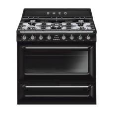 Cooker Dual Fuel Traditional Single Cavity Gas Hob 900 mm Smeg Victoria TR90BL9 - Black enamel