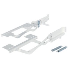 Foldaway Fittings for Holding Kitchen Appliances For screw fixing to side panel White lacquered