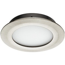 LED Downlight 12 V Ø 72 mm Rated IP20 Loox Compatible Smally Plus Natural white 4300 K Stainless steel finish