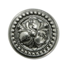 Knob Zinc Alloy Ø 32-48 mm Acanthus Nickel pewter Ø 32 mm