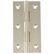 Butt Hinge 76 x 40 mm Brass With fixed brass pin Polished brass