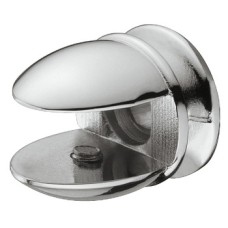 Shelf Support Clamp Design Screw Fixing for 5-7 mm Glass and Wood Thickness Polished chrome plated