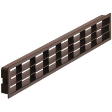 Ventilation Grille Plastic with Fixing Clips and with Louvres Over 200 cm² ventilation area Brown finish length 400 mm