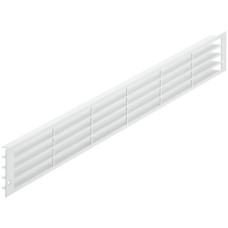 Ventilation Grille for Recess Mounting 570 x 57 mm Ventilation area 200 cm2 recessed length 540 mm white RAL 9010
