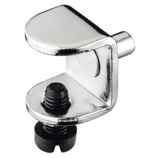 Shelf Support Plug in for Glass Shelves for 9 mm Thickness and Ø 5 mm Hole for glass shelves with safety lock screw for glass thickness 12/13 mm height: 17.5 mm A: 13.5 mm