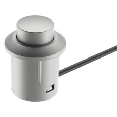 LED Push Switch Ø 14 mm  for use with Loox LED Lights Grey coloured finish