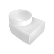 Elbow 90º Bend Male Flame Retardant PVC With rotating spigot White