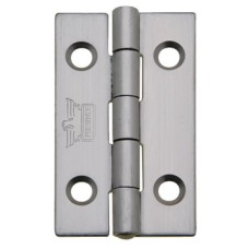 Butt Hinge Unwashered 62 x 38 mm Stainless Steel With stainless steel fixed spun pin Polished