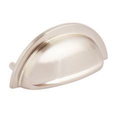 Cup Pull Handle Zinc Alloy Fixing Centres 76 mm Henrietta Stainless steel effect finish